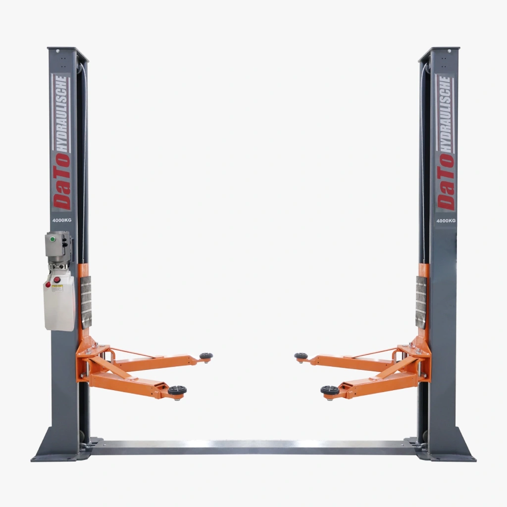 LJCB2140U Base Plate Two Post Car Lift – 4 Ton Manual Lock Hoist